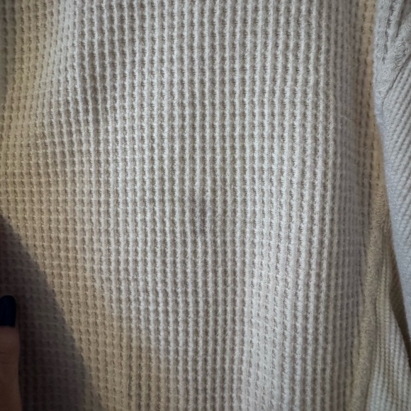 Aerie Cream Waffle Knit Top - Picture 4 of 4